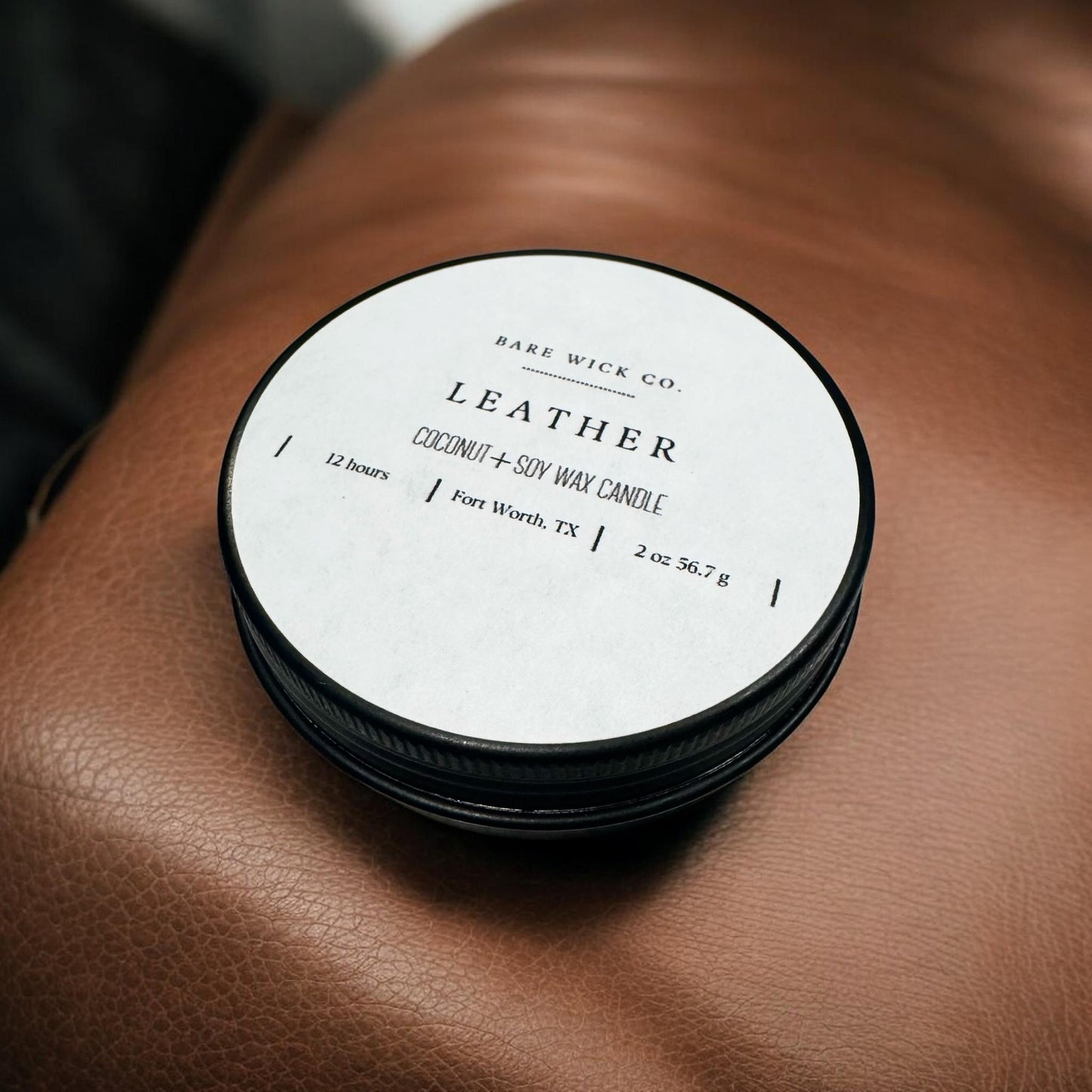 Leather 2 oz Candle