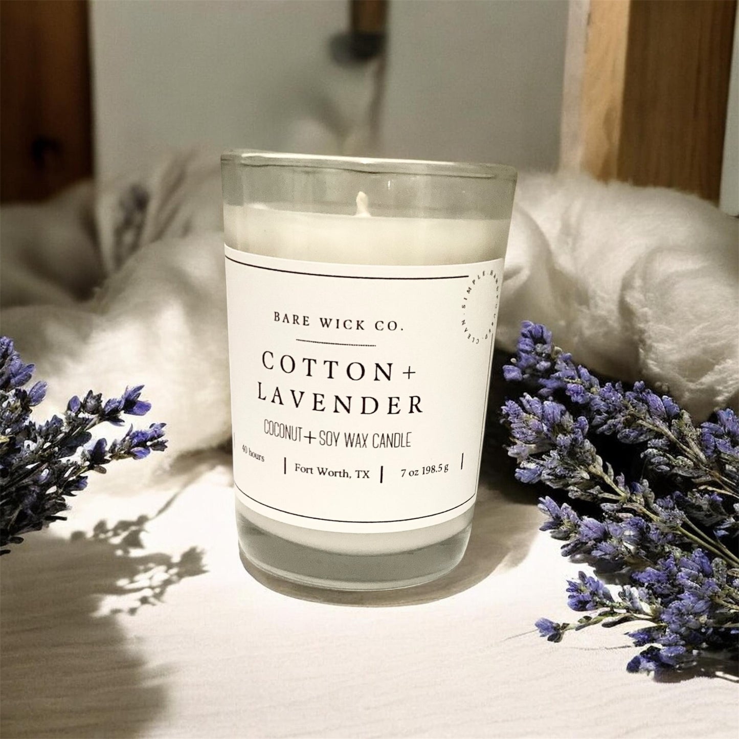 Cotton + Lavender 7 oz Candle