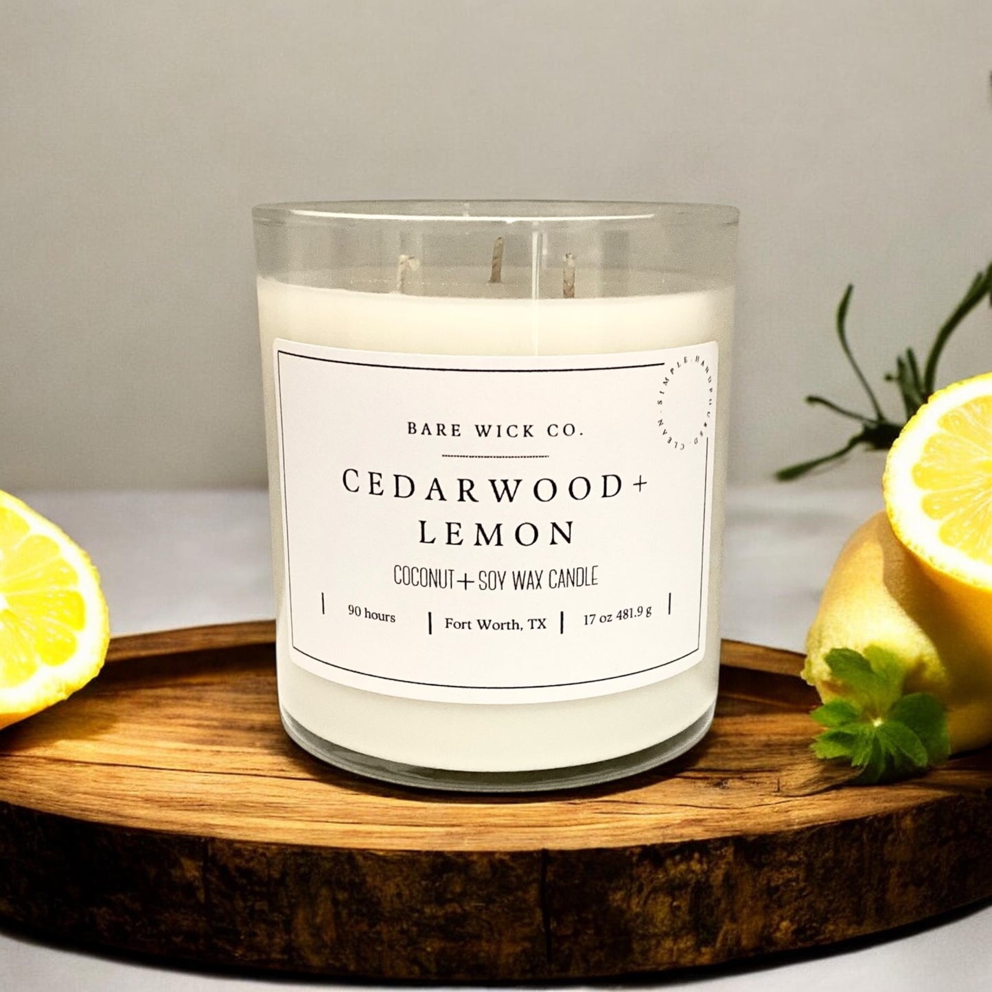 Cedarwood + Lemon 17 oz Candle