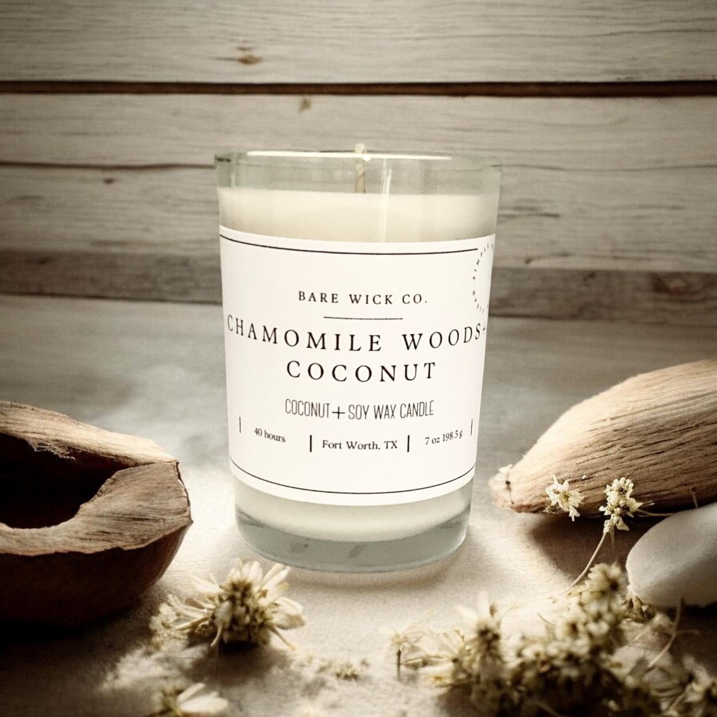Chamomile Woods + Coconut 7 oz Candle