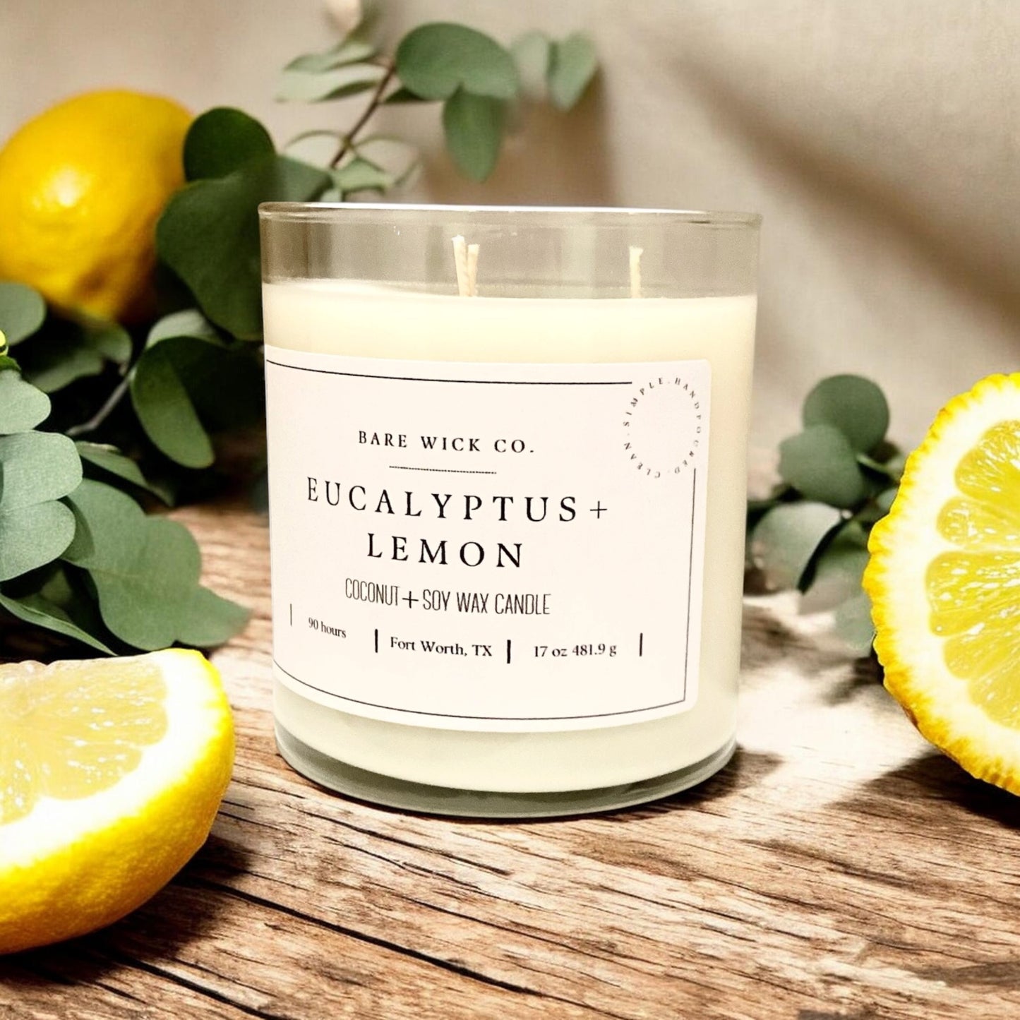 Eucalyptus + Lemon 17 oz Candle
