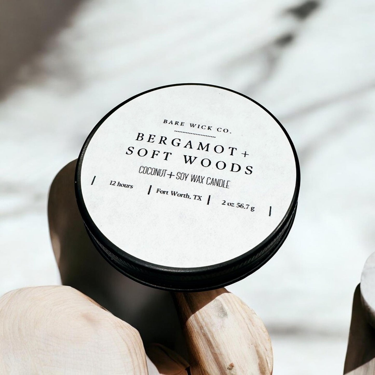 Bergamot + Soft Woods 2 oz Candle