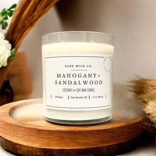 Mahogany + Sandalwood 17 oz Candle