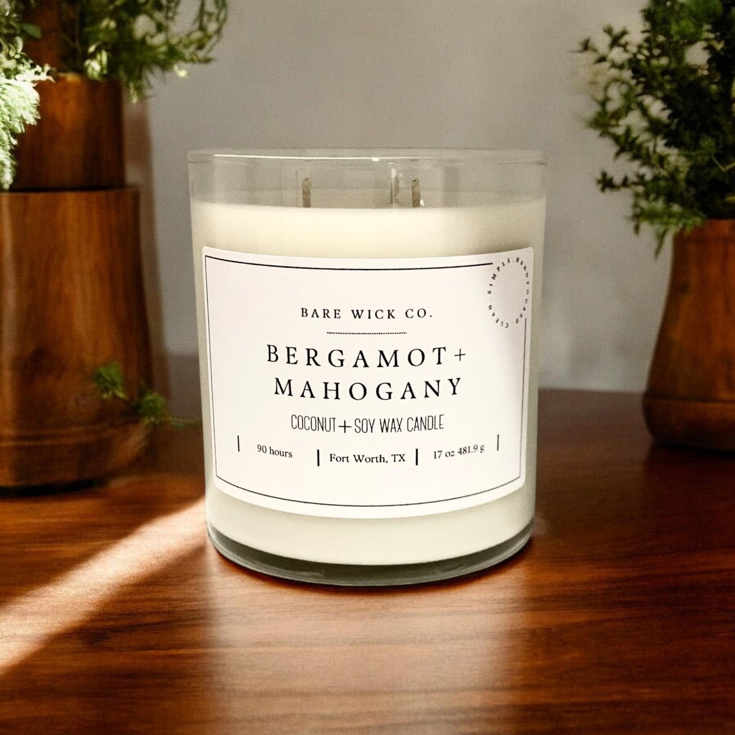 Bergamot + Mahogany 17 oz Candle
