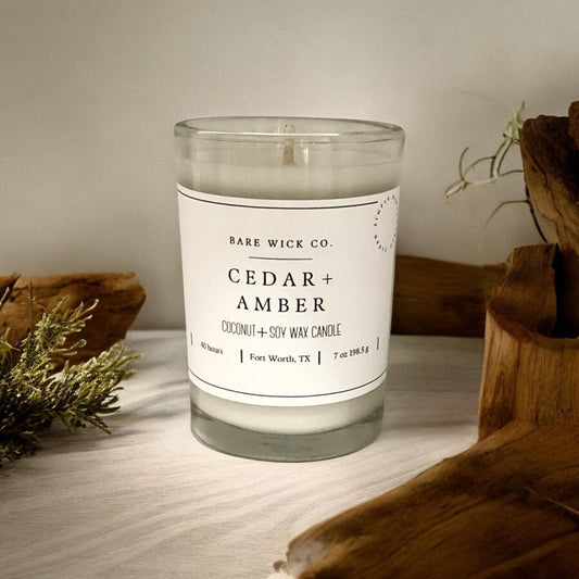 Cedar + Amber 7 oz Candle