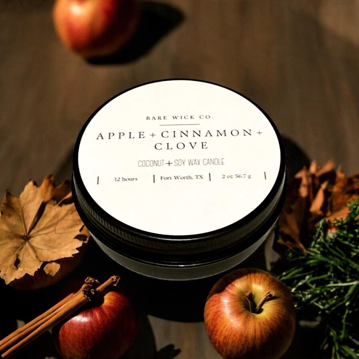 Apple + Cinnamon + Clove 2 oz Candle